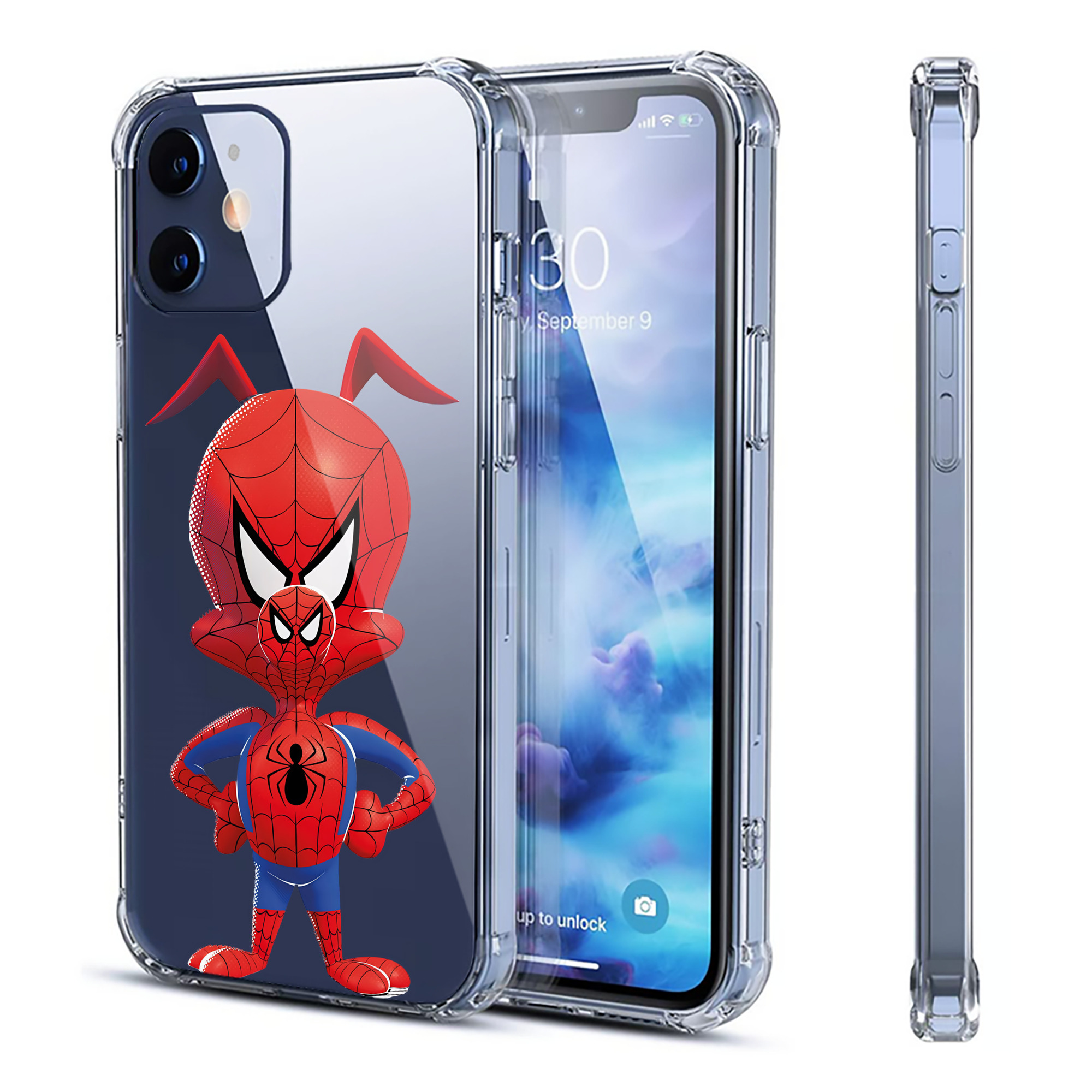 （画像用） Spider Man スパイダーマン 【iPhone 12シリーズ対応】透明スマホケース（クリアソフトケース）